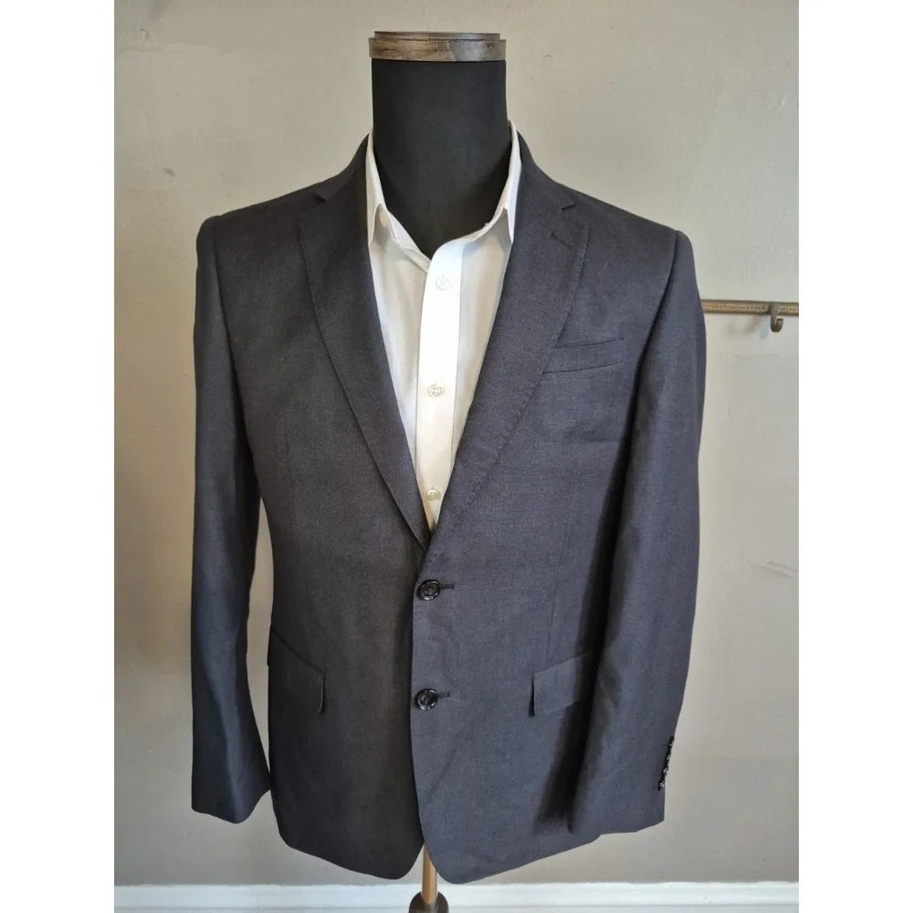 Vitarelli Mens Sports Coat 38R Gray Italy 2 Button Single Breasted Jacket